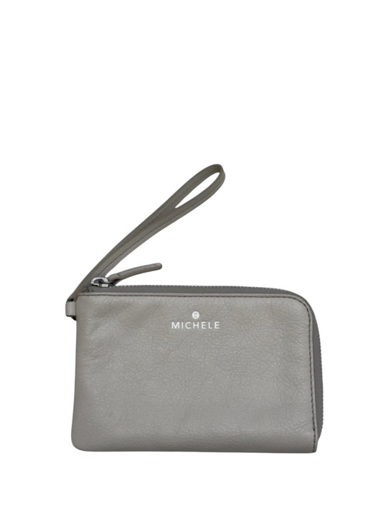 Michele Handbags - MICHELE - GREY WHITE WRISTLET ZIP BAG